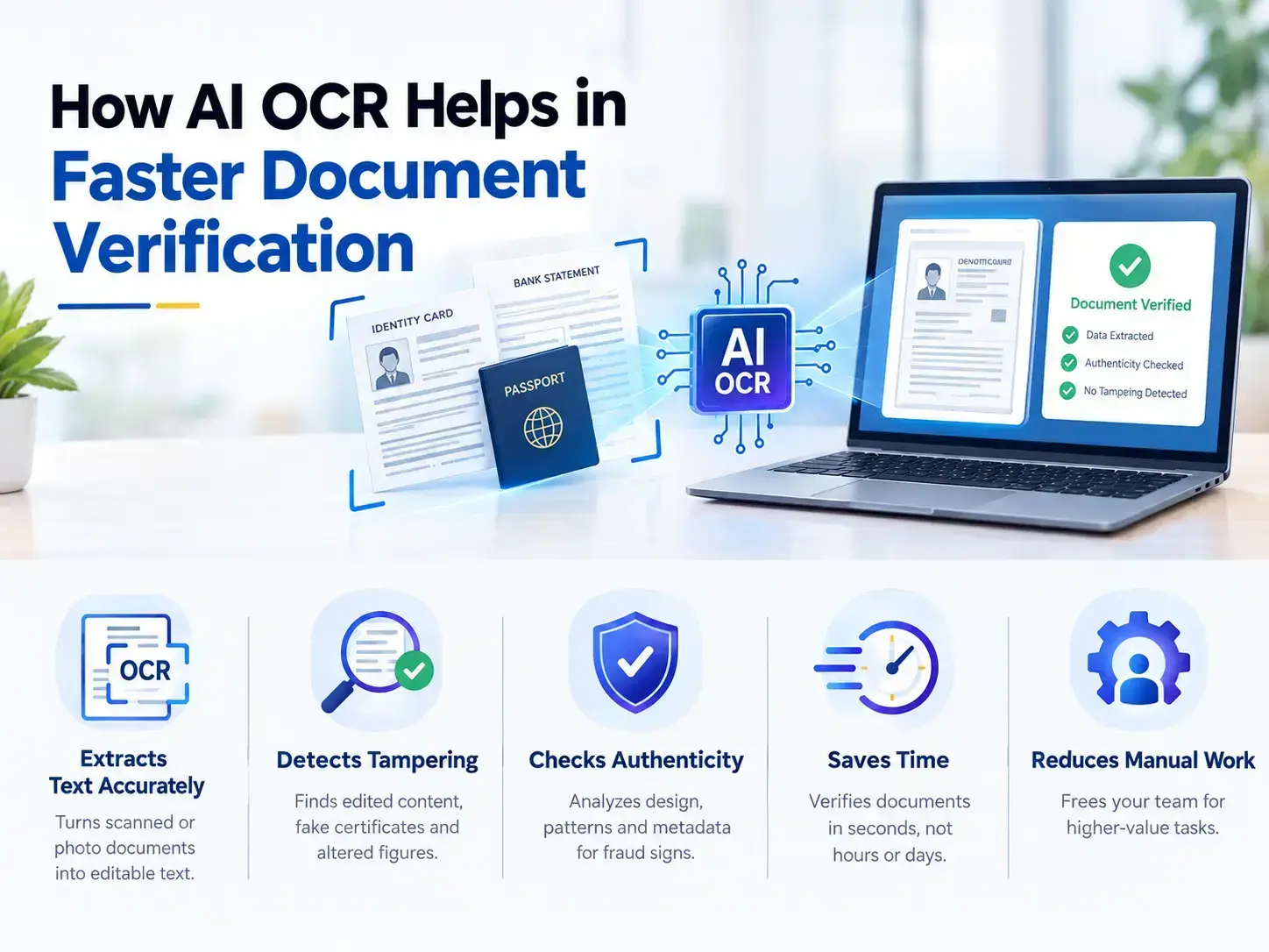 AI OCR extracting fields from a scanned document